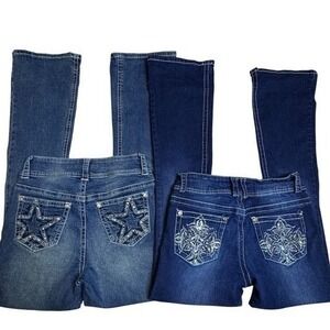 Gemma Rae Embellished Bootcut Flare Jean Bundle Women's 5 Y2K Denim Rhinestone